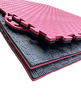 Покриття для дитячої кімнати 1000х1000х20мм мат татами ластівчин хвіст EVA червоно-чорний