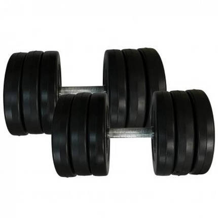 Гантелі розбірні композитні домашні гантелі пластикові для тренувань Newt Rock Pro-R 2 шт по 16,5 кг, фото 2