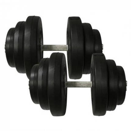 Гантелі розбірні композитні домашні гантелі пластикові для тренувань Newt Rock Pro-R 2 шт по 19,5 кг, фото 2