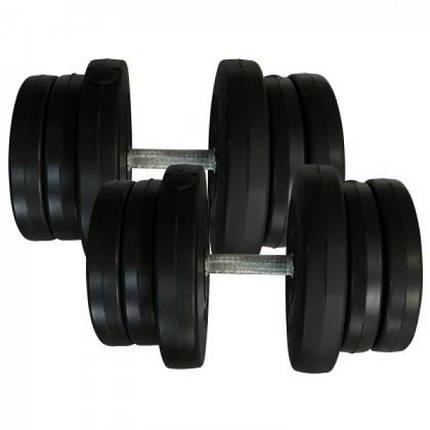 Гантелі розбірні композитні домашні гантелі пластикові для тренувань Newt Rock Pro-R 2 шт по 21,5 кг, фото 2