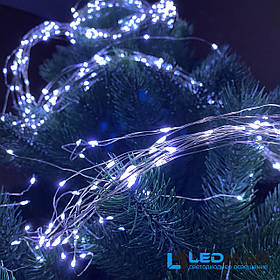 Гірлянда Кінський хвіст 17 ниток 425LED 2,5 м, білий (17 ниток по 25LED) з контролером (після ремонту)