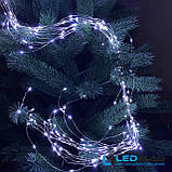 Гірлянда Кінський хвіст 17 ниток 425LED 2,5 м, білий (17 ниток по 25LED) з контролером (після ремонту), фото 9