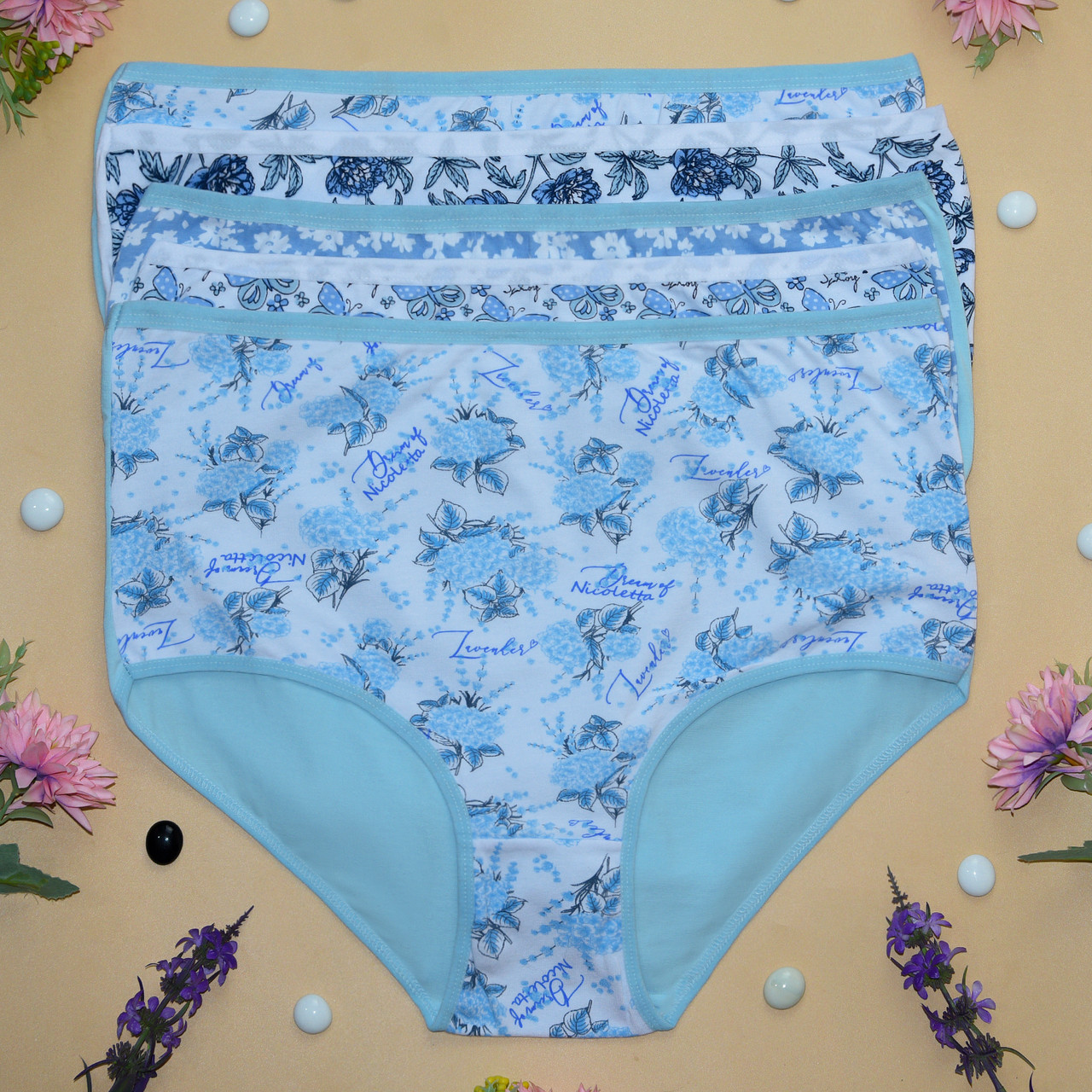 Труси жіночі сліпи Nicoletta Туреччина батал 4XL | 5 шт., фото 1