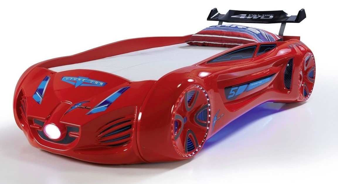 Ліжко машинка Tesla Star червоне Туреччина, фото 1