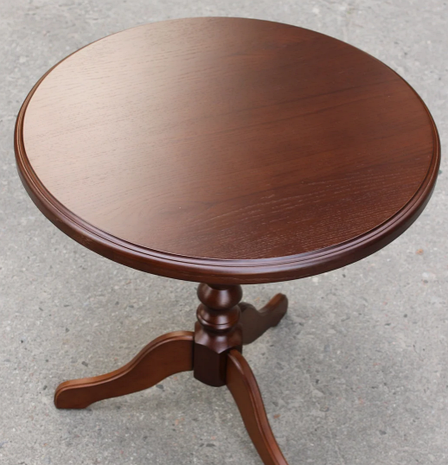 Стіл кавовий дерев'яний з круглою стільницею Одіссей Мікс меблі, колір горіх / світлий горіх, фото 2
