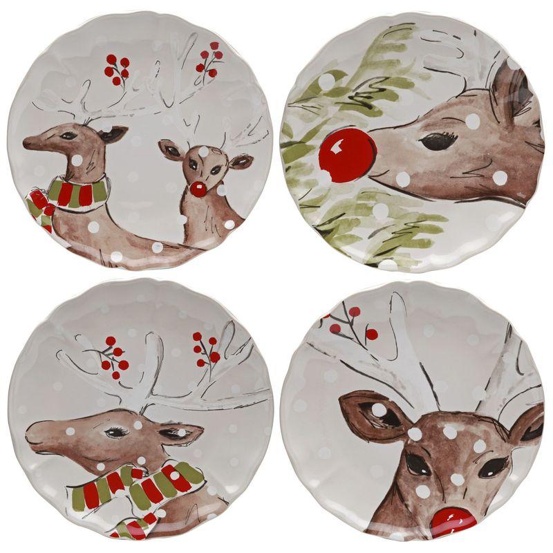 Комплект обідніх тарілок білий Deer Friends Casafina