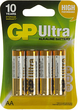 Батарейки GP Ultra 15AUHM-2UE4 LR-06/блістер 4шт (10)(80)