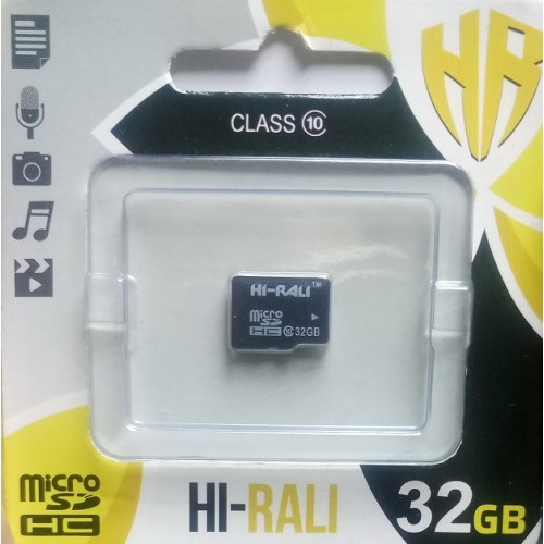 Картка пам'яті HI-RALI 32 GB Micro SD, Class 10, фото 1
