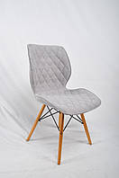Обеденный стул Nolan Ш-Л (Нолан) светло - серая ткань, на деревянных ногах