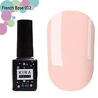 Kira Nails French Base 002 (нежно-персиковый), 6 мл