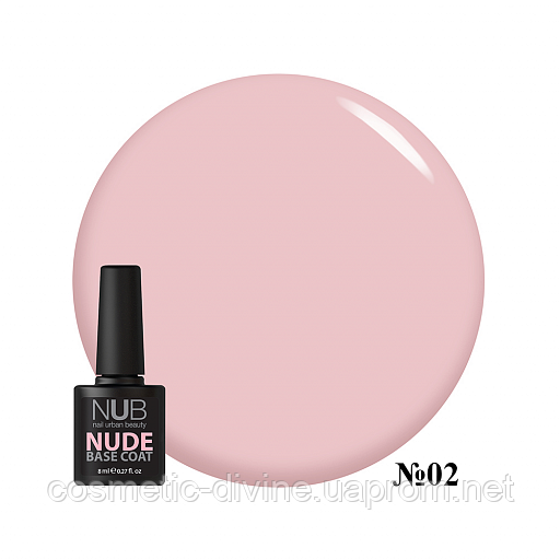NUDE Base Coat NUB База каучукова для нігтів 08 мл № 02, фото 1