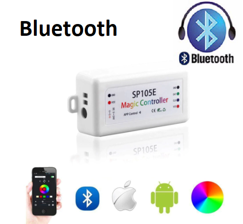 SPI smart контролер LEDTech Bluetooth SP105E DC5-24V. Для адресної стрічки RGB/RGBW WS2811, WS2812, 1804, 1903