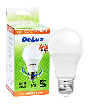 Лампа світлодіодна DELUX 10W 4100K E27 BL 60