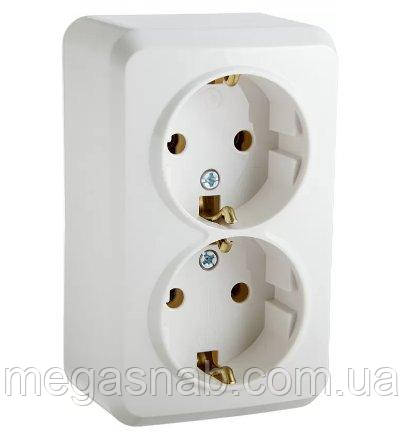 Купить Розетка двойная с заземлением наружная установка (Cm) АСКО, цена ...