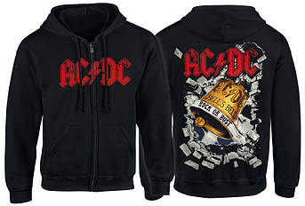 Толстовка на змійці AC/DC Hell's Bell дзвін, фото 1