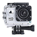 Водонепроникна спортивна екшн-камера SJ4000 A7, сріблястого кольору., фото 2