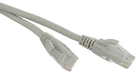 Патч-корд литий, UTP, RJ45, Cat.5e, 0,5 m, сірий