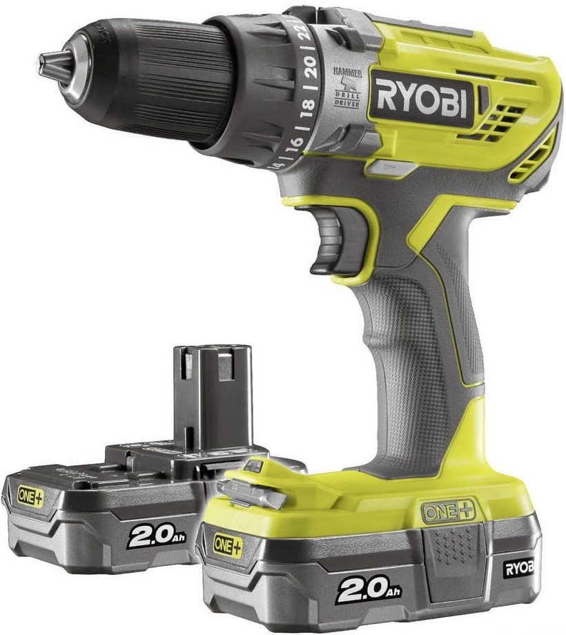 Шуруповерт-дриль Ryobi ONE+ R18PD3-220S 18В ударний, сумка (5133003342), фото 1