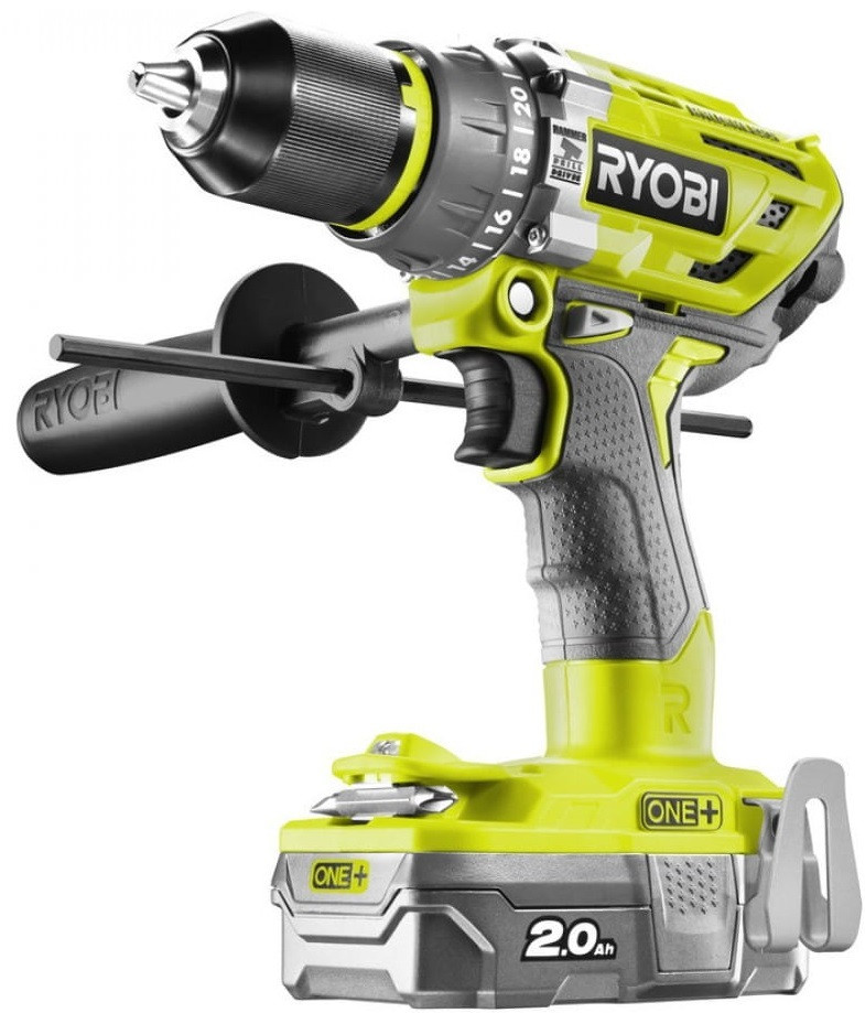 Шуруповерт-дриль Ryobi ONE+ R18PD7-220B 18В ударний, безщітковий, кейс (5133004295), фото 1