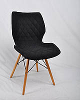 Обеденный стул Nolan Ш-Л (Нолан) темно - серая ткань, на деревянных ногах