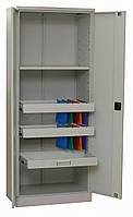 Шафа комбінована архівна, шафа для документів,канцелярська, шафа металева з ключовим замком ШКГ-10/1П/2Р/Ш 1970(в)х1000(ш)х455(гл)