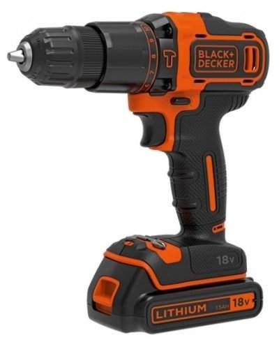 Акумуляторний ударний дриль-шуруповерт Black&Decker BDCHD18KB, фото 1