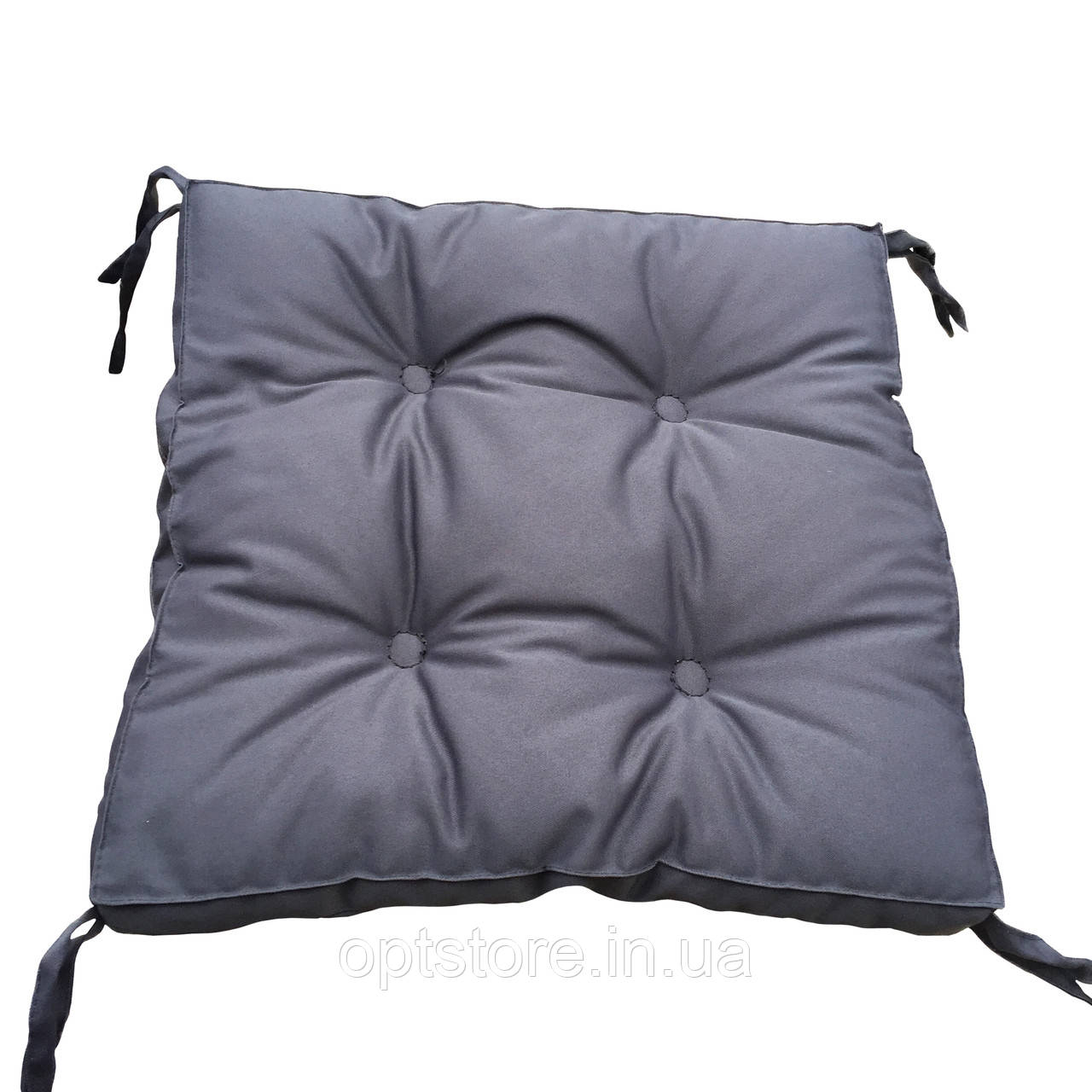 Подушка на стул с завязками 40*40*5 см, наполнитель мебельная вата - фото 2 - id-p1308048886