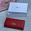 Жіночий шкіряний червоний гаманець, фото 2