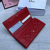 Жіночий шкіряний червоний гаманець, фото 4