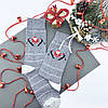 Чоловічі шкарпетки стрейчеві новорічні Санта-лижі Сірі, фото 2