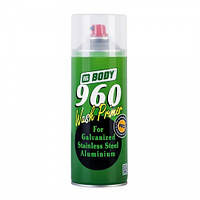 Кислотный спрей-грунт Body 960 Wash primer, 400мл . Желто-прозрачный.