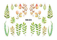 Водный Слайдер дизайн фото дизайн для ногтей с яркой печатью на любой фон с белой подложкой растения
