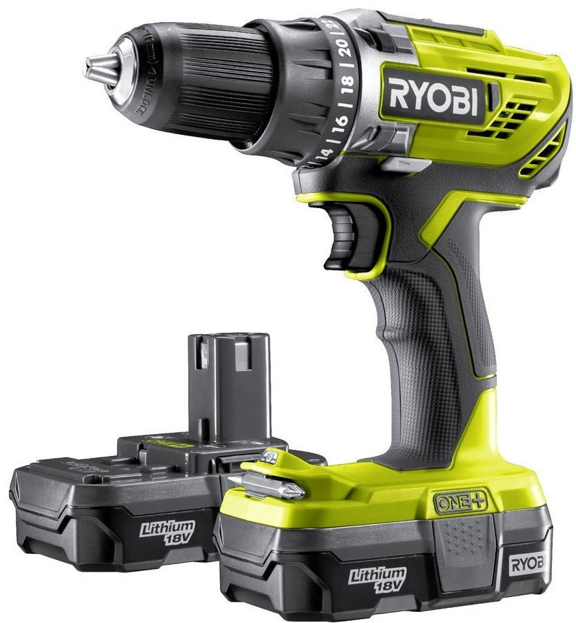 Акумуляторний шуруповерт Ryobi ONE + R18DD3-213S (5133003352), фото 1