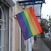 Разноцветный флаг ЛГБТ 70х45 см на флагшток на стену
