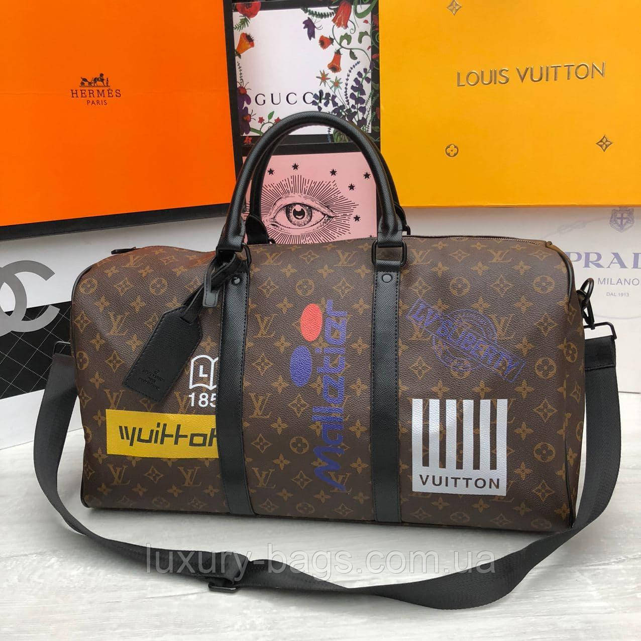 Сумка спортивна дорожня Louis Vuitton Луї Віттон Жіноча Чоловіча