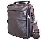 Чоловіча шкіряна сумка коричнева 40202-1, фото 4