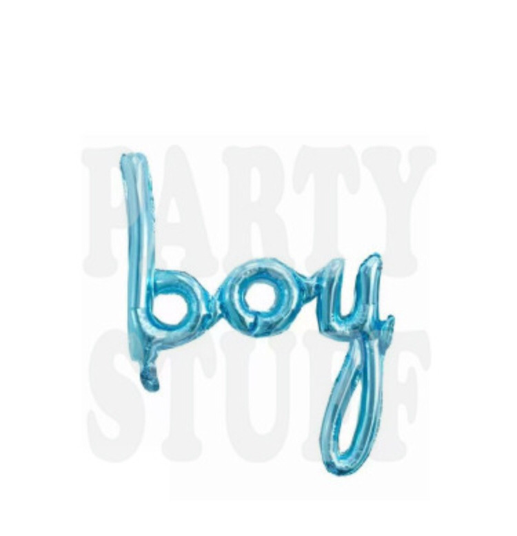 Гірлянда фольгована на виписку для хлопчика, блакитний, "Boy"