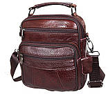 Чоловіча шкіряна сумка через плече коричнева Bon101-1, фото 2