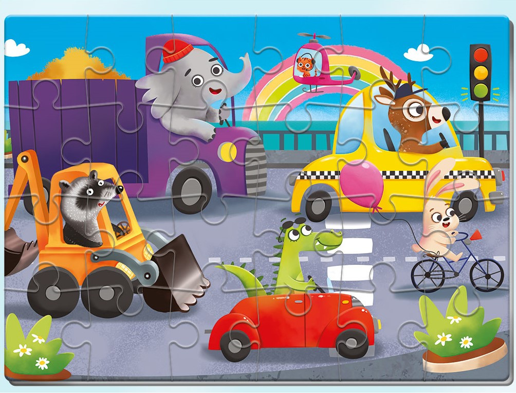М'які пазли Vladi Toys А4 Транспорт 24 елементи (VT1102-24)