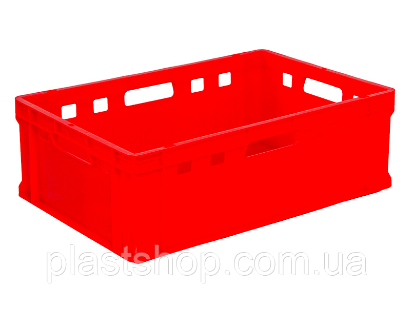 Ящики полімерні 600 x 400 x 200 E2 для м'яса 2кг