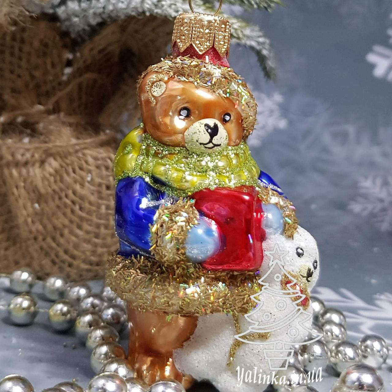 Мишка с книгой с маленьким медведем  (мини)