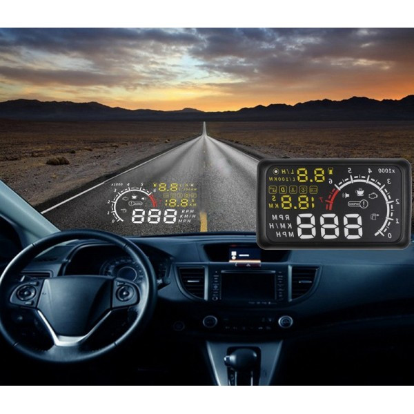 Проєктор на лобове скло автомобіля. Автомобільний дисплей HUD OBD2 проєктор на лобове скло