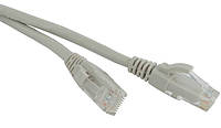 Патч-корд литой, UTP, RJ45, Cat.5e, 1m, серый