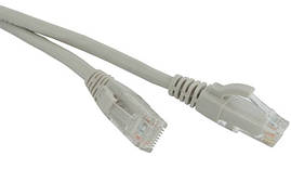 Патч-корд литий, UTP, RJ45, Cat.5e, 2m, сірий