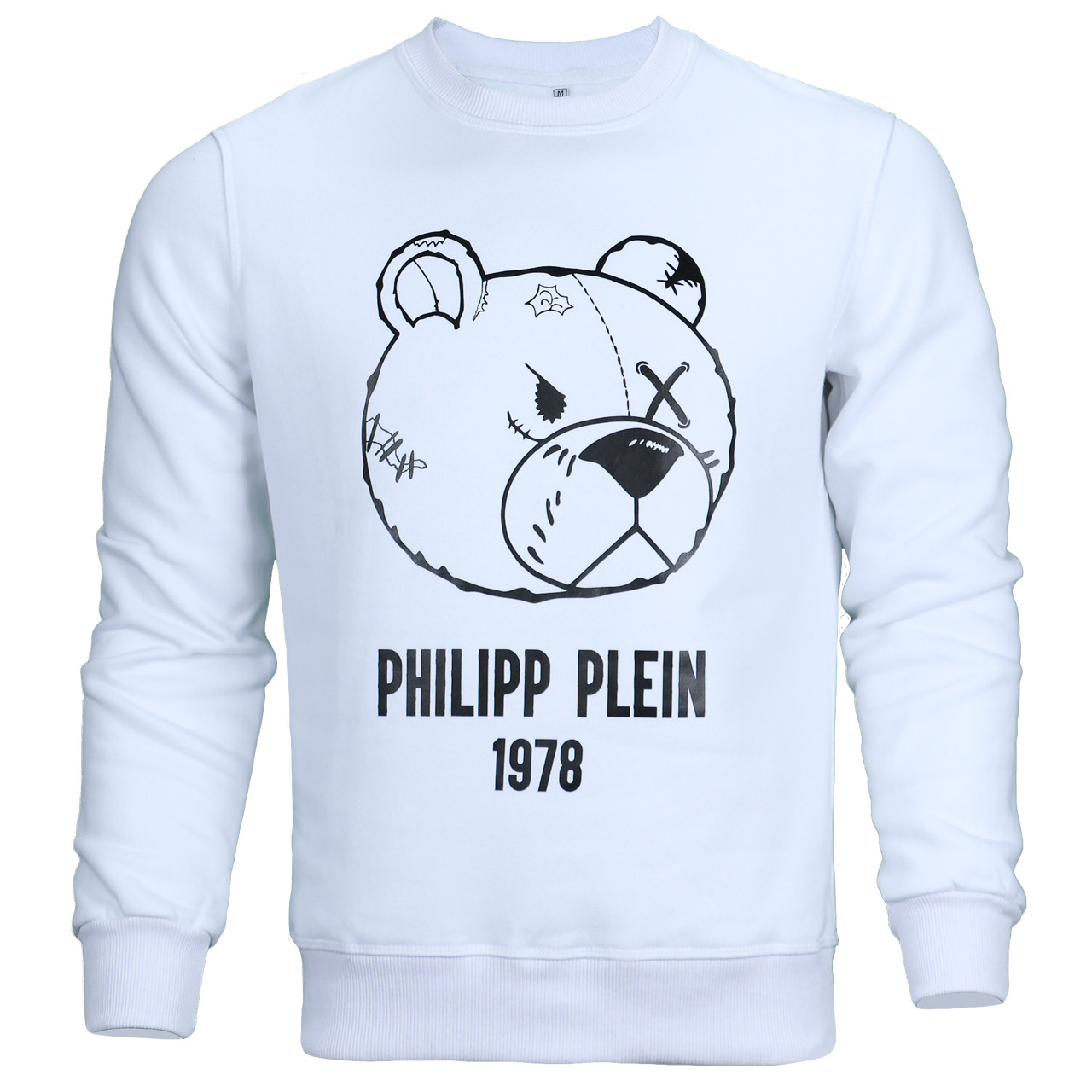 Світшот чоловічий білий PHILIPP PLEIN з принтом Ведмедик WHT L (Р) 19-526-001 S