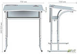 Парта регульована одномісна AMF Шкільна зростаюча 3-6 ростова група, фото 2