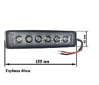 LED фара БЛИЖНЕГО света. Светодиодная фара на 6 диодов. 07T-18W/47/F. Пр-во Корея