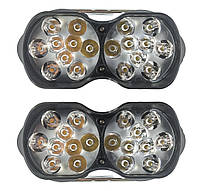 Комплект светодиодных фар по 18 диодов каждая!!! LED фары на авто и мото технику. L-15. Пр-Корея.