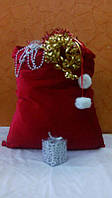 Мешок для подарков Деда Мороза, мешок Дед Мороза 35 см. на 50 см.