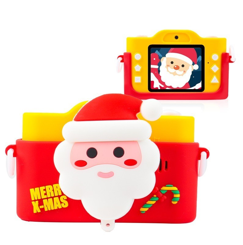 Дитячий цифровий фотоапарат Smart Kids TOY G MERRY X-MAS Жовтий 2 камери 20MP HD екран